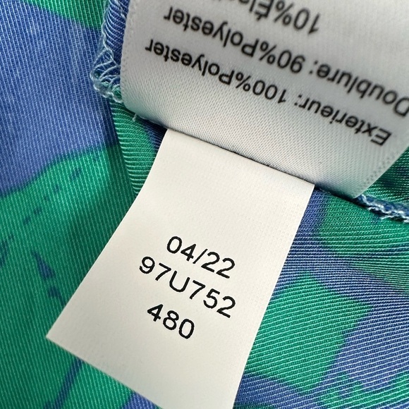 NWT Sam Edelman Floral Print Summer Silhouette Maxi Dress Periwinkle Green - Picture 13 of 13